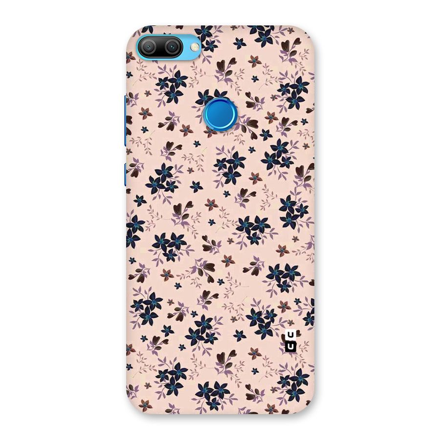 Blue Peach Floral Back Case for Honor 9N