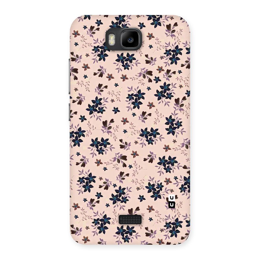 Blue Peach Floral Back Case for Honor Bee