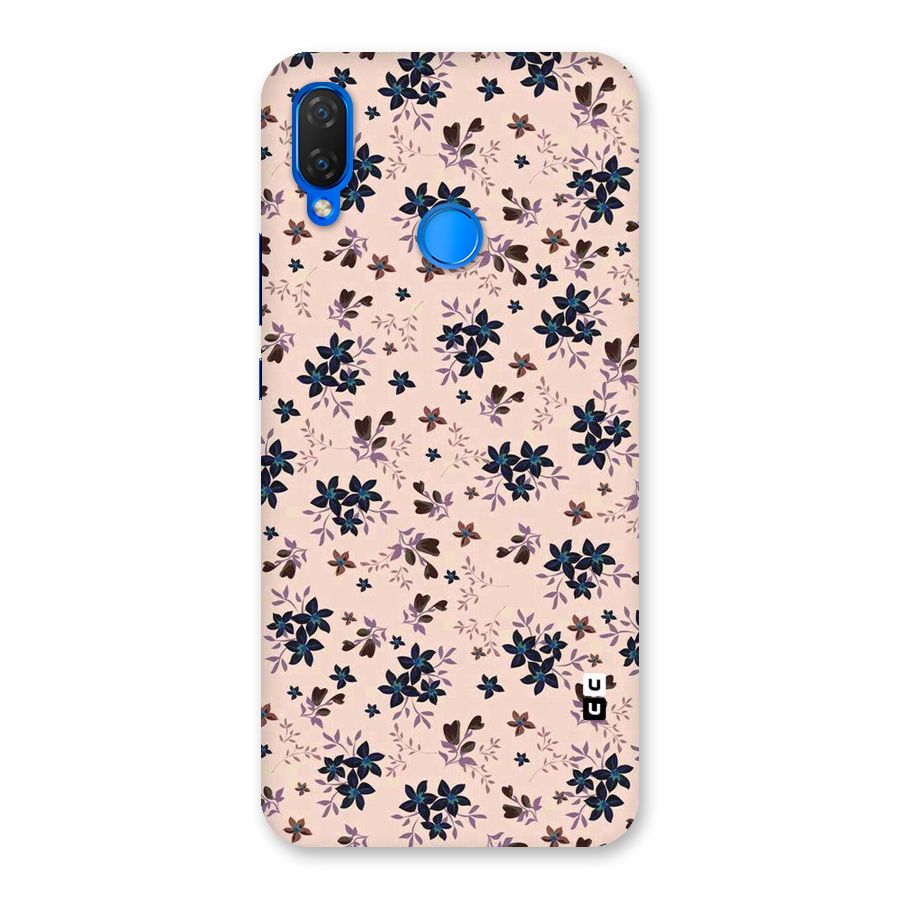 Blue Peach Floral Back Case for Huawei P Smart+
