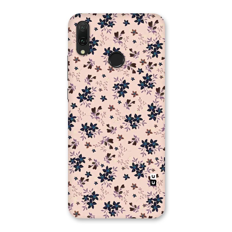 Blue Peach Floral Back Case for Huawei Y9 (2019)