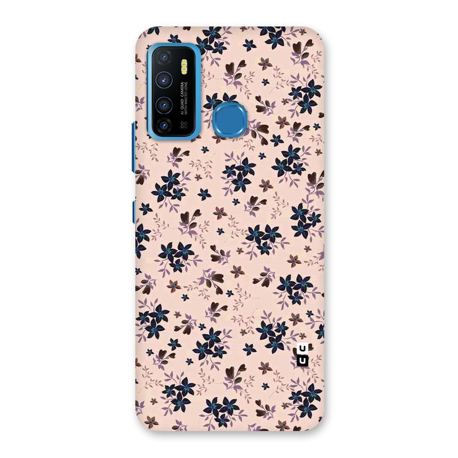 Blue Peach Floral Back Case for Infinix Hot 9
