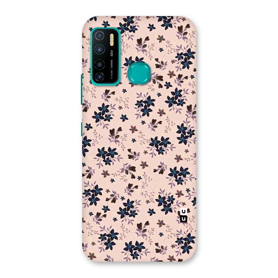 Blue Peach Floral Back Case for Infinix Hot 9 Pro