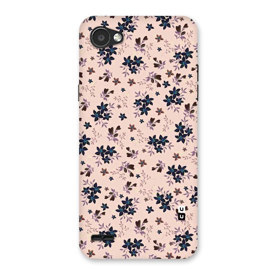 Blue Peach Floral Back Case for LG Q6