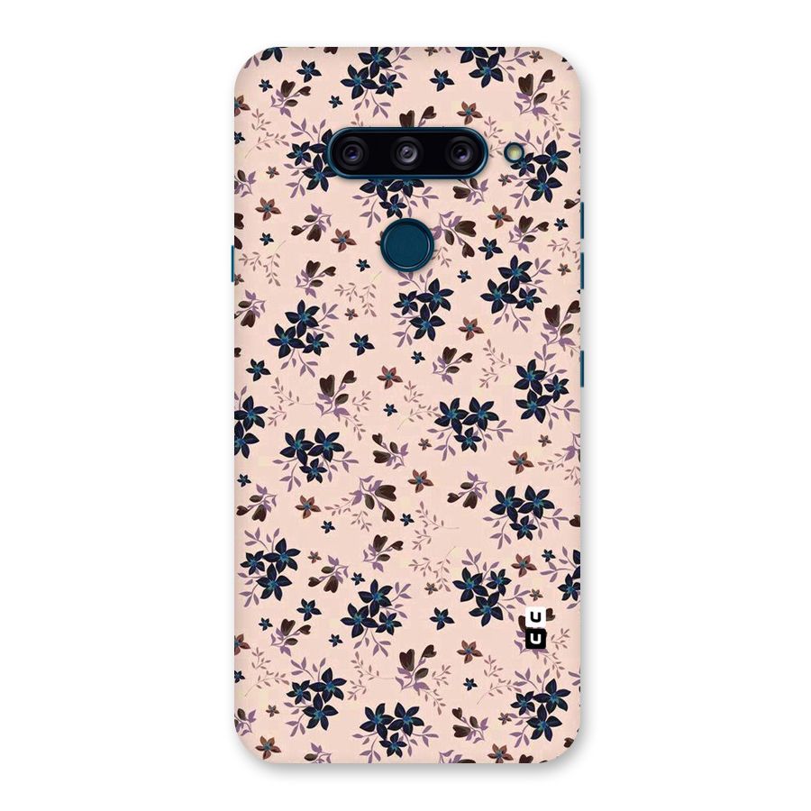 Blue Peach Floral Back Case for LG  V40 ThinQ