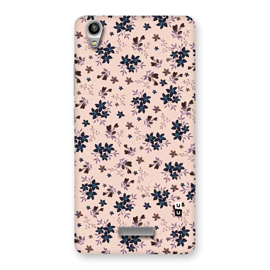 Blue Peach Floral Back Case for Lava-Pixel-V1