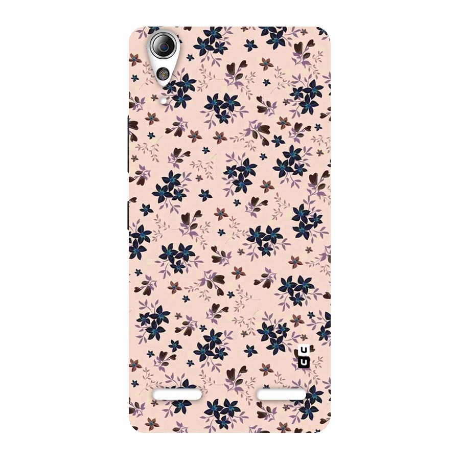 Blue Peach Floral Back Case for Lenovo A6000 Plus