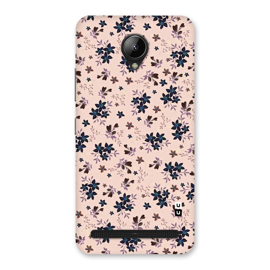 Blue Peach Floral Back Case for Lenovo C2