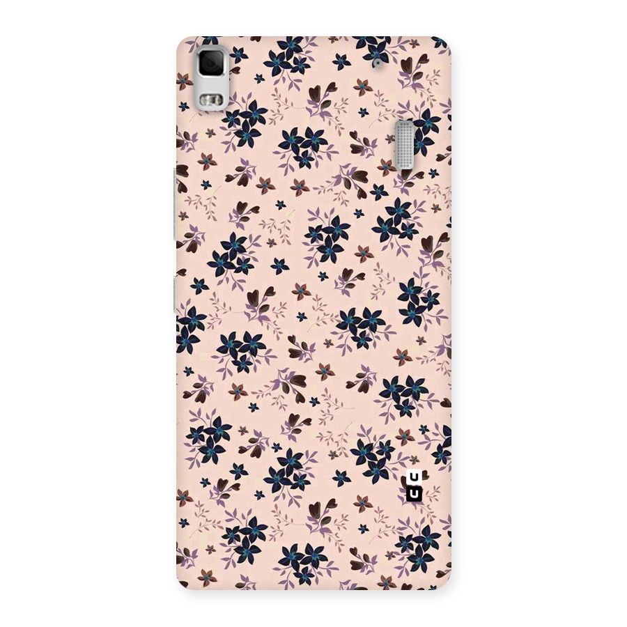 Blue Peach Floral Back Case for Lenovo K3 Note