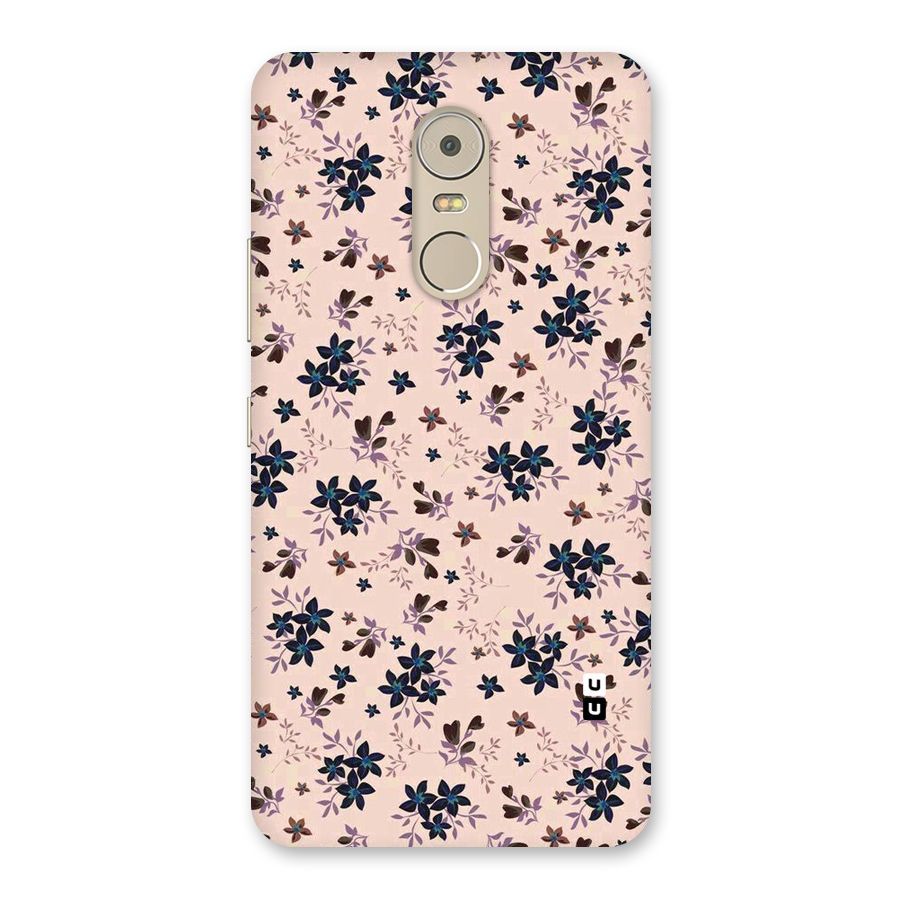 Blue Peach Floral Back Case for Lenovo K6 Note