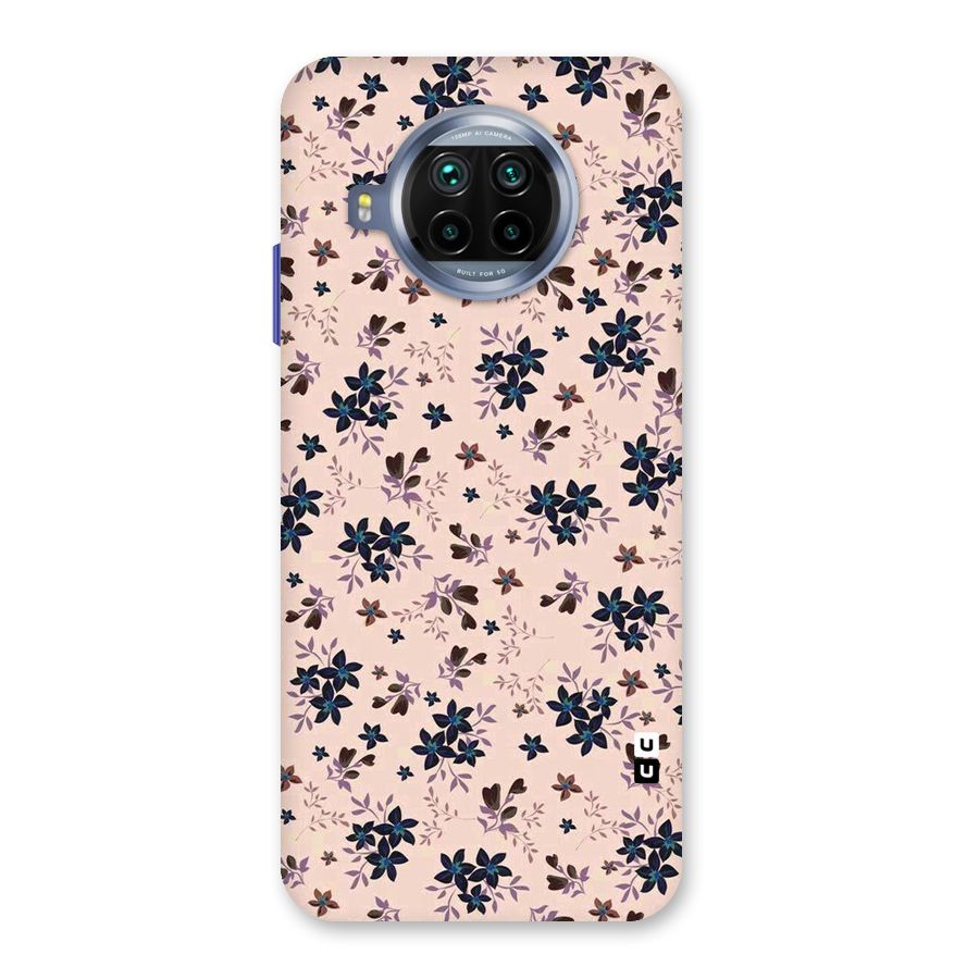 Blue Peach Floral Back Case for Mi 10i