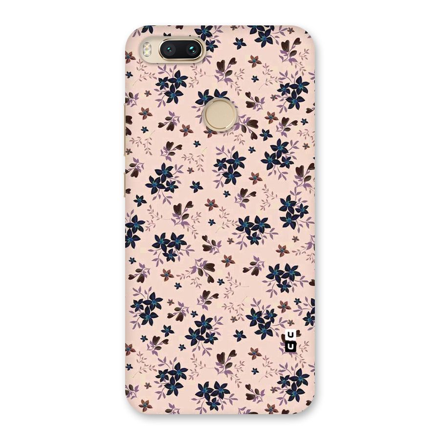 Blue Peach Floral Back Case for Mi A1