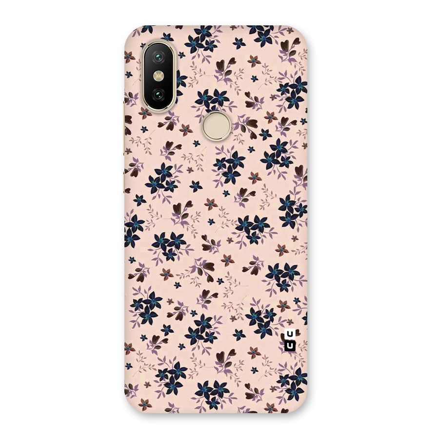 Blue Peach Floral Back Case for Mi A2