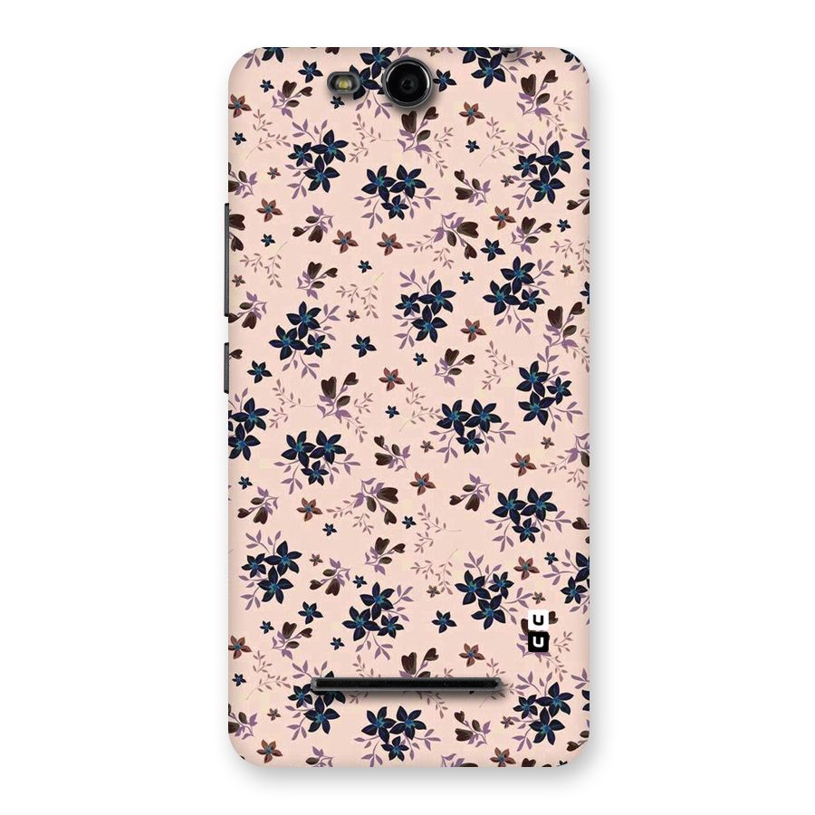 Blue Peach Floral Back Case for Micromax Canvas Juice 3 Q392