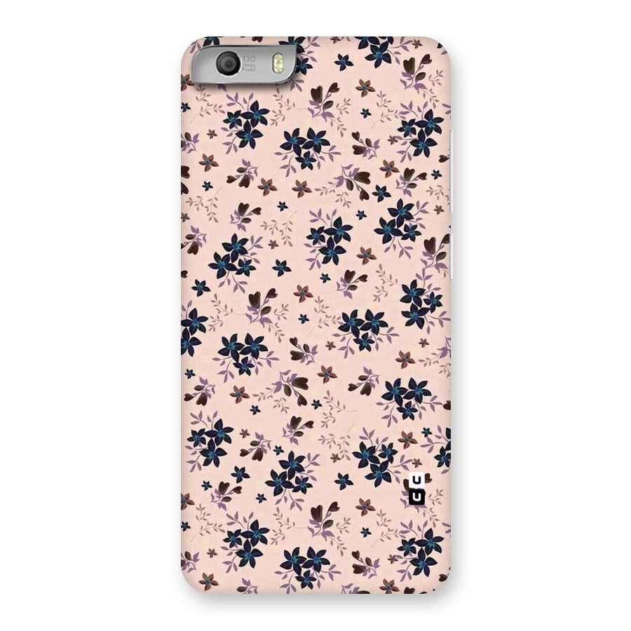 Blue Peach Floral Back Case for Micromax Canvas Knight 2
