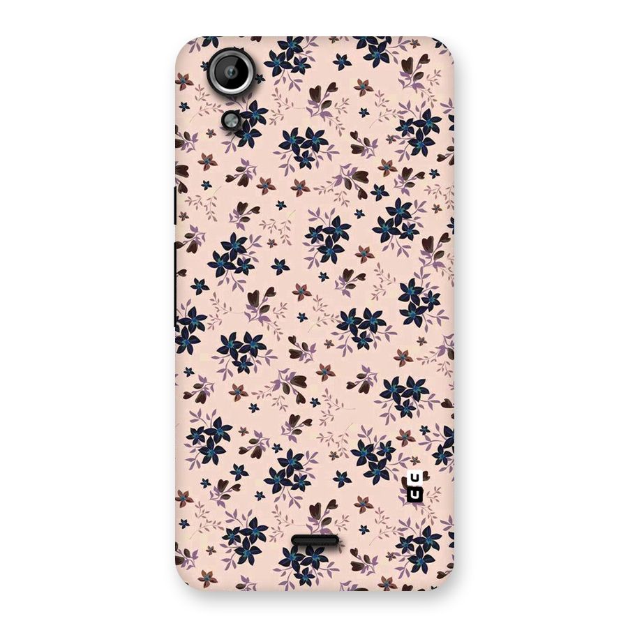 Blue Peach Floral Back Case for Micromax Canvas Selfie Lens Q345
