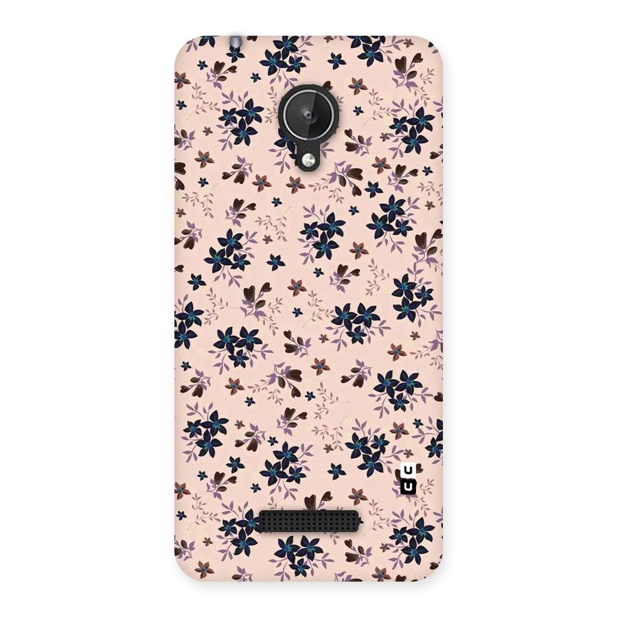 Blue Peach Floral Back Case for Micromax Canvas Spark Q380