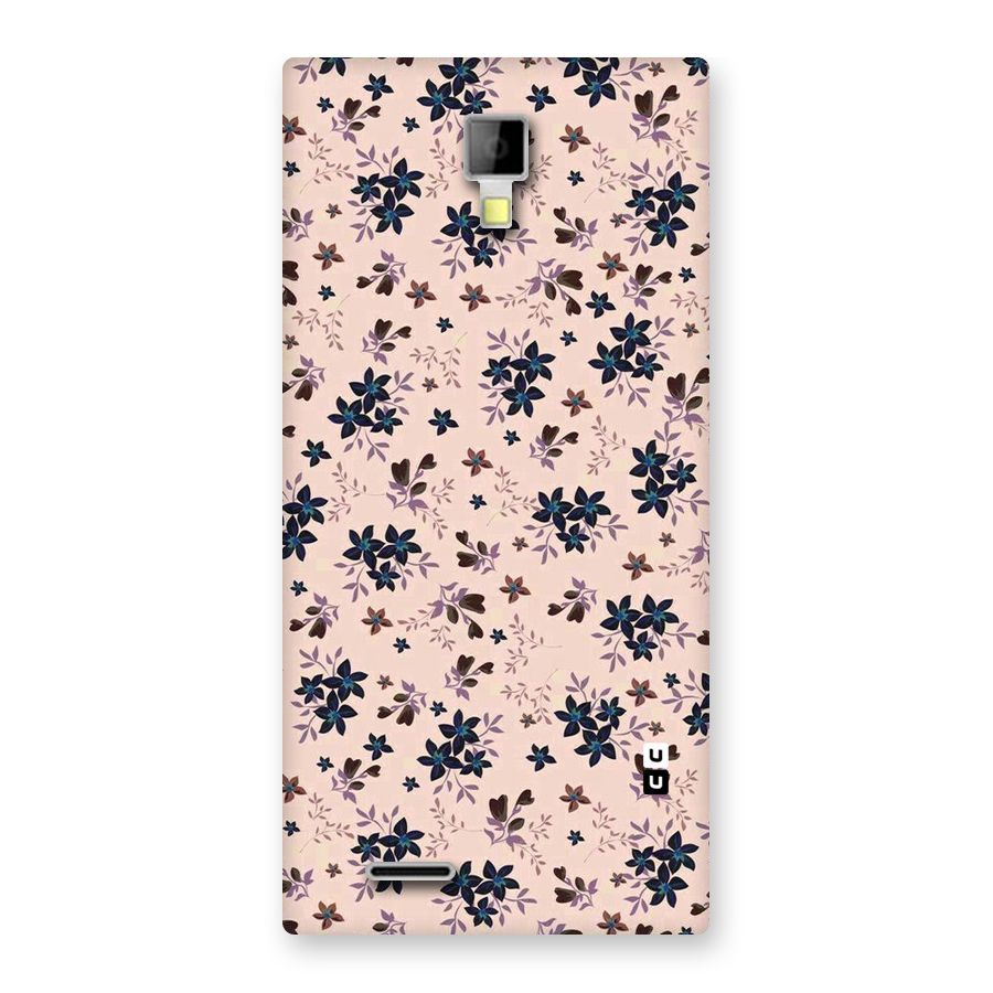 Blue Peach Floral Back Case for Micromax Canvas Xpress A99