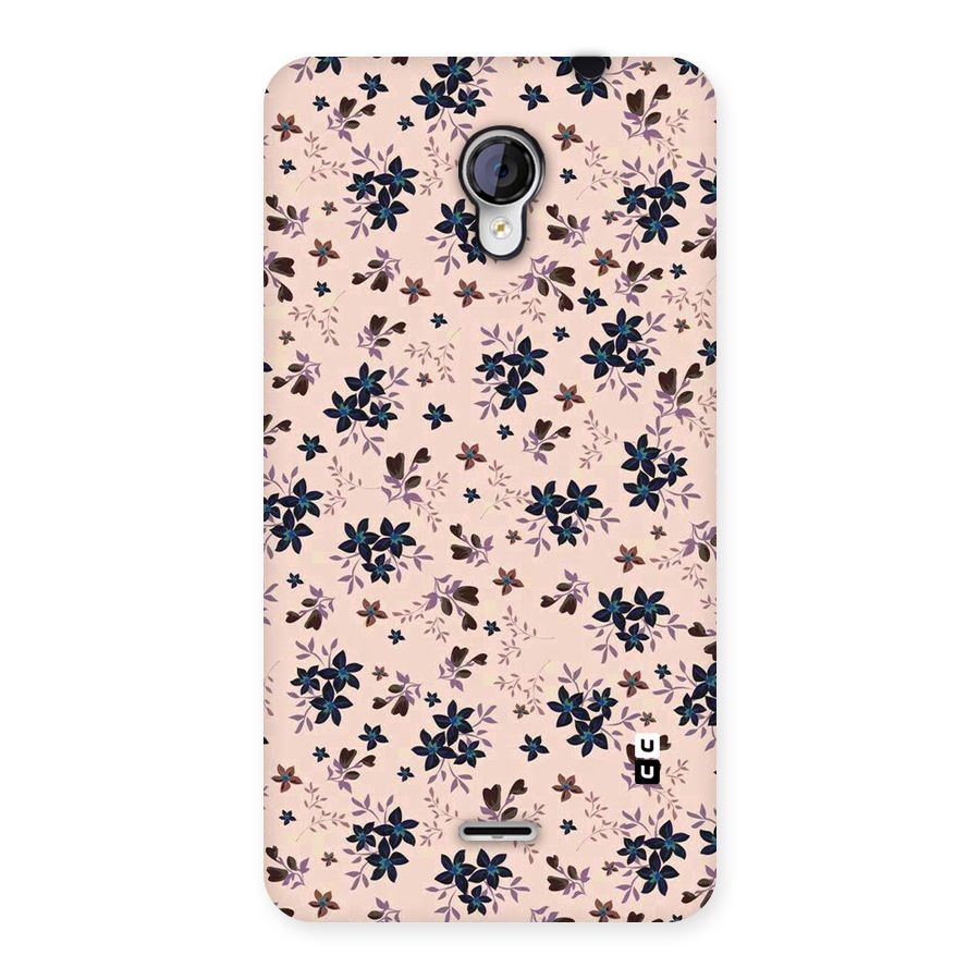 Blue Peach Floral Back Case for Micromax Unite 2 A106