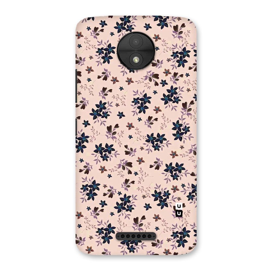 Blue Peach Floral Back Case for Moto C