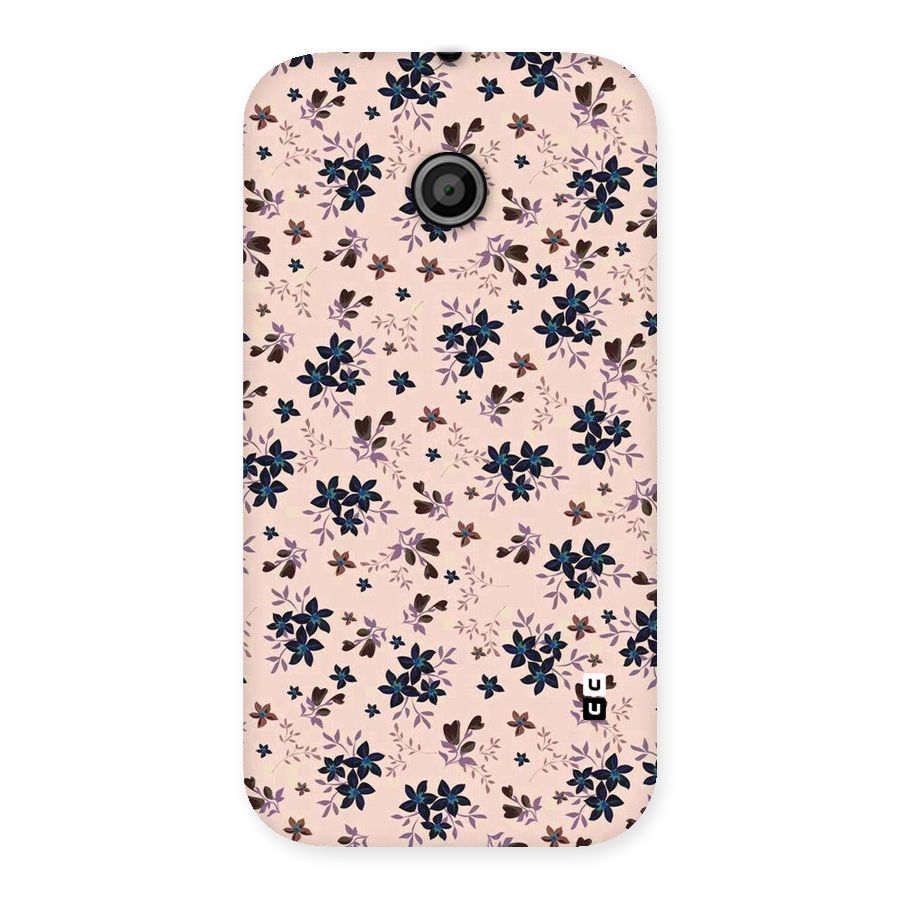 Blue Peach Floral Back Case for Moto E