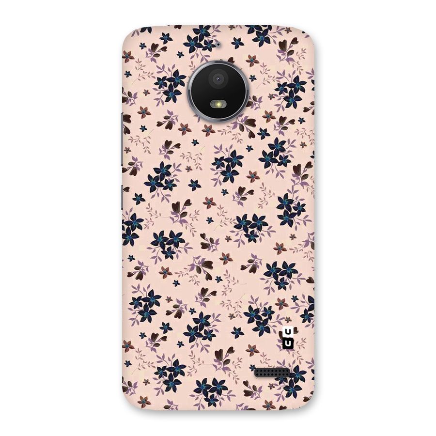 Blue Peach Floral Back Case for Moto E4