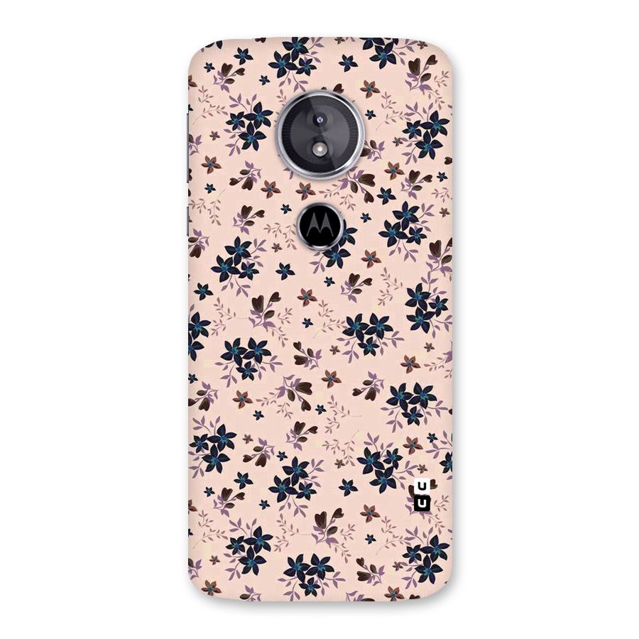 Blue Peach Floral Back Case for Moto E5