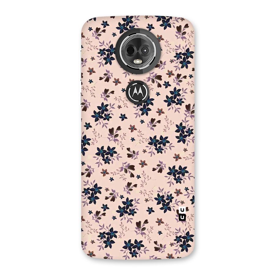 Blue Peach Floral Back Case for Moto E5 Plus