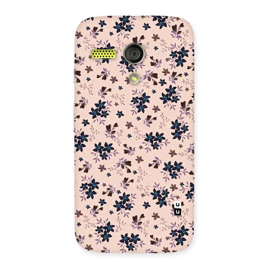 Blue Peach Floral Back Case for Moto G