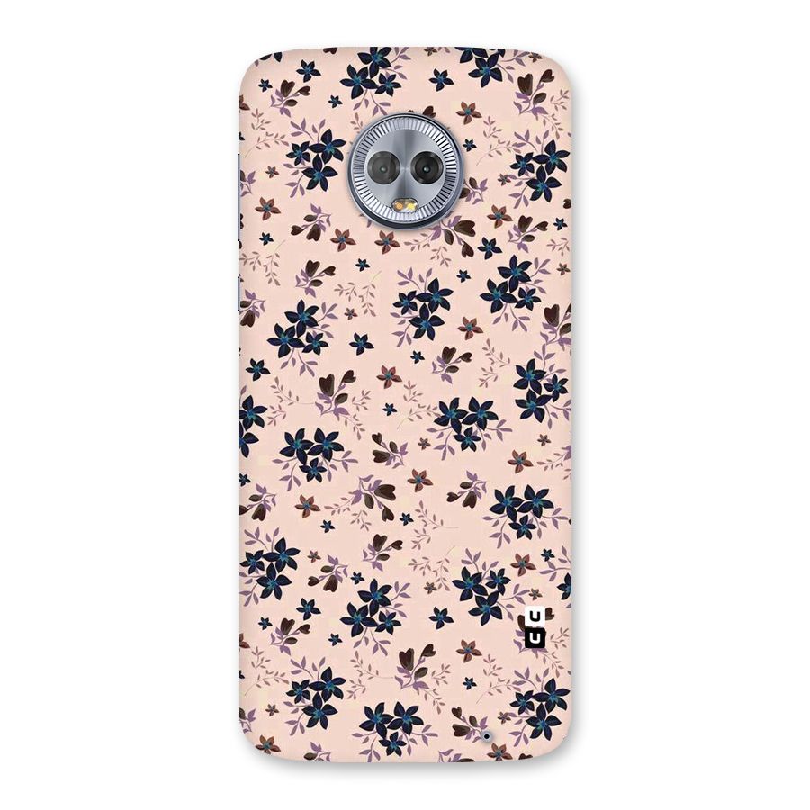 Blue Peach Floral Back Case for Moto G6 Plus