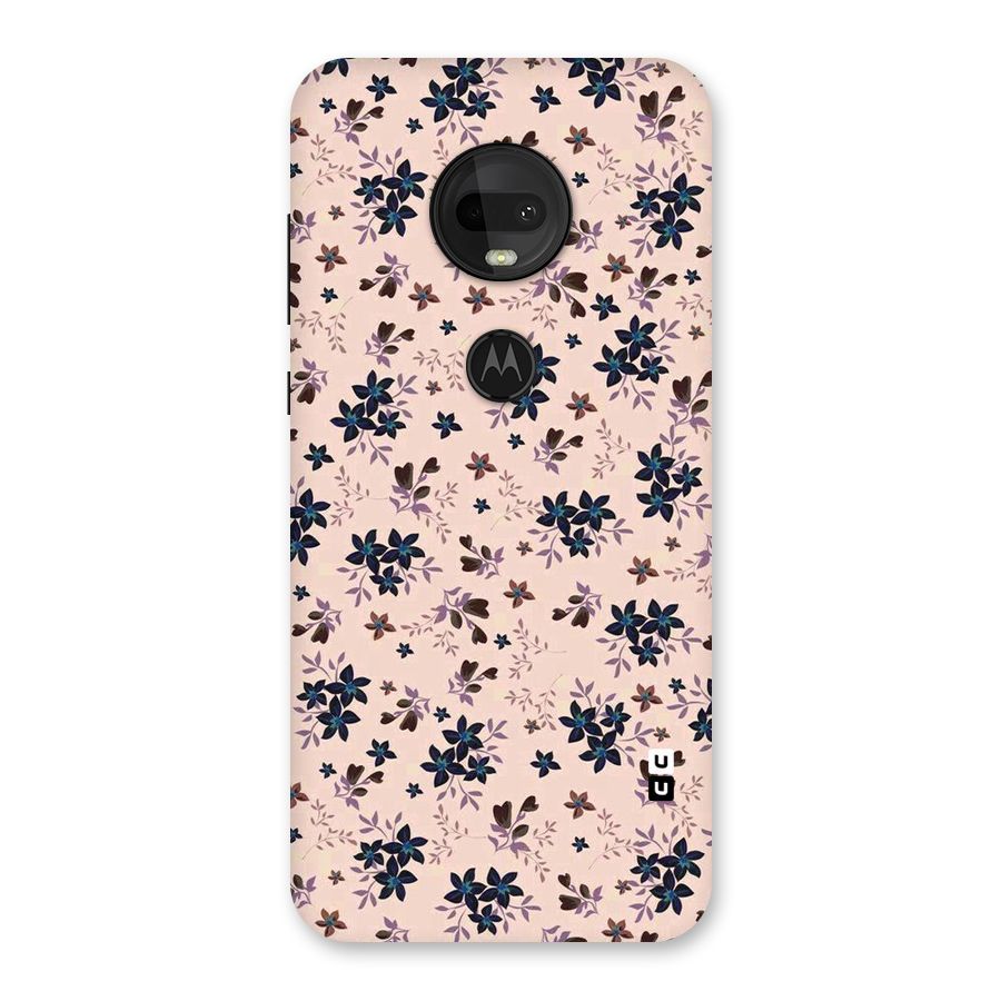 Blue Peach Floral Back Case for Moto G7