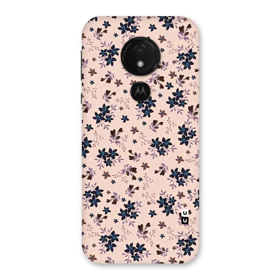 Blue Peach Floral Back Case for Moto G7 Power