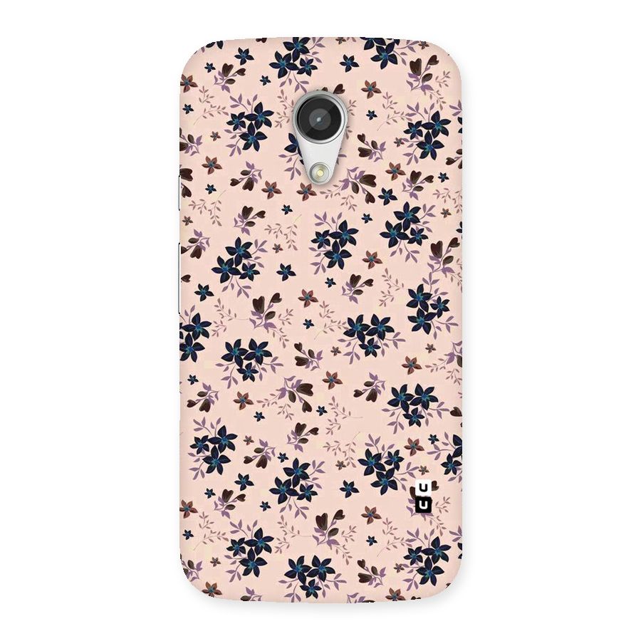 Blue Peach Floral Back Case for Moto G 2nd Gen