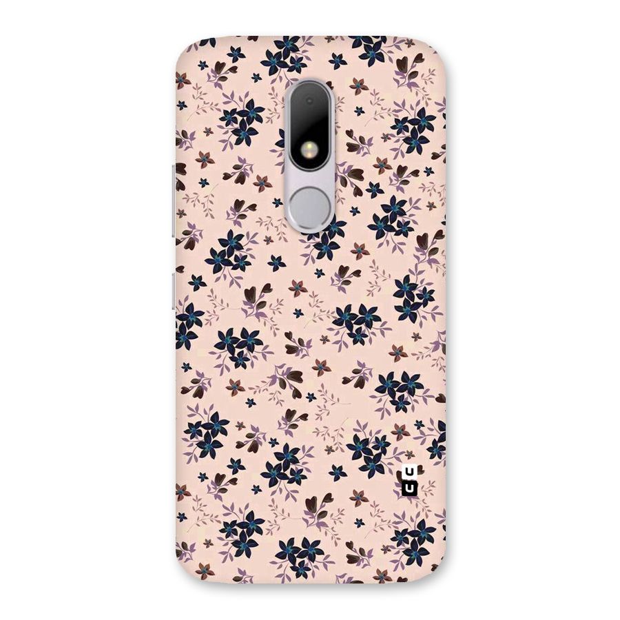 Blue Peach Floral Back Case for Moto M