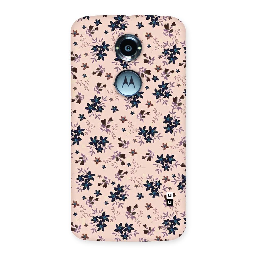 Blue Peach Floral Back Case for Moto X 2nd Gen