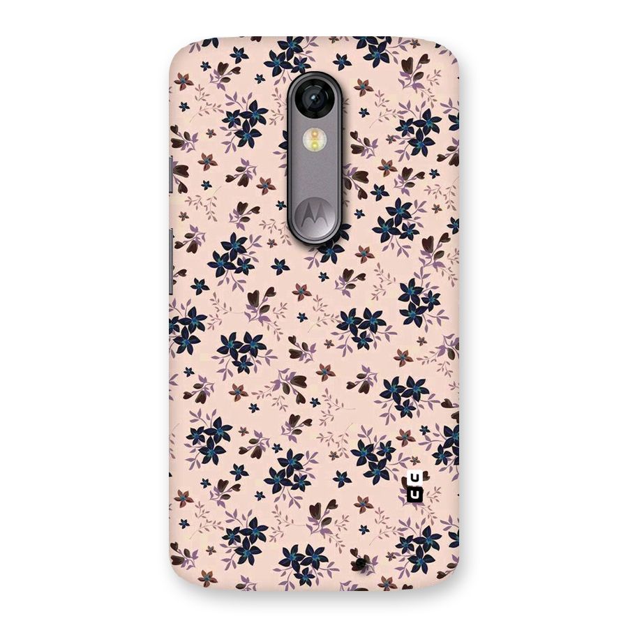 Blue Peach Floral Back Case for Moto X Force