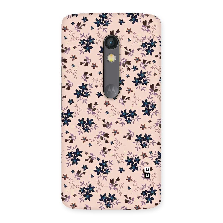 Blue Peach Floral Back Case for Moto X Play