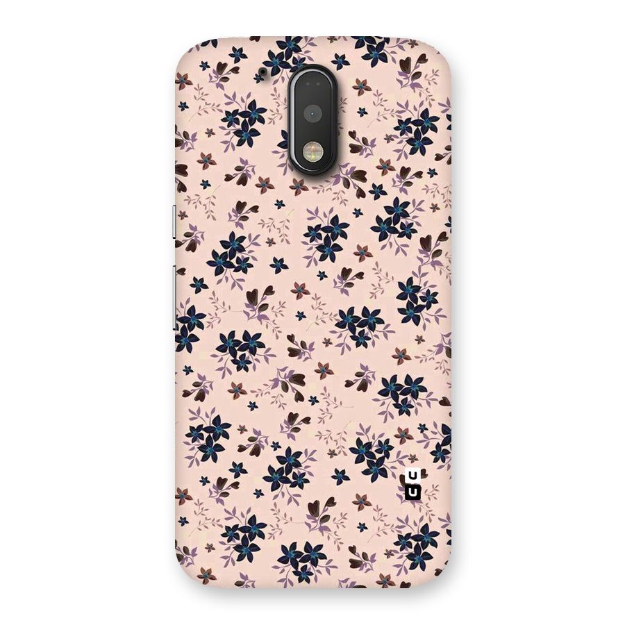 Blue Peach Floral Back Case for Motorola Moto G4