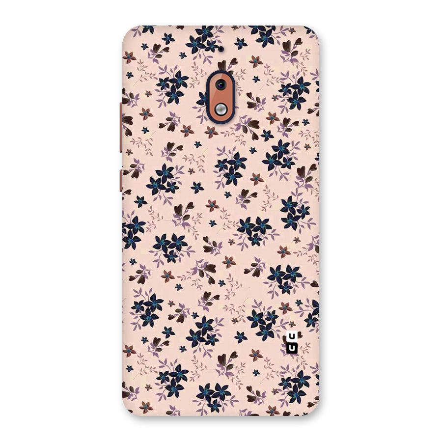 Blue Peach Floral Back Case for Nokia 2.1