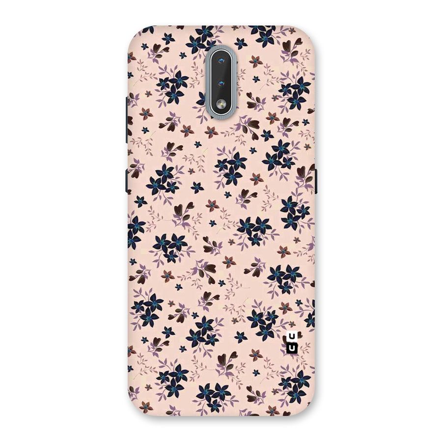 Blue Peach Floral Back Case for Nokia 2.3