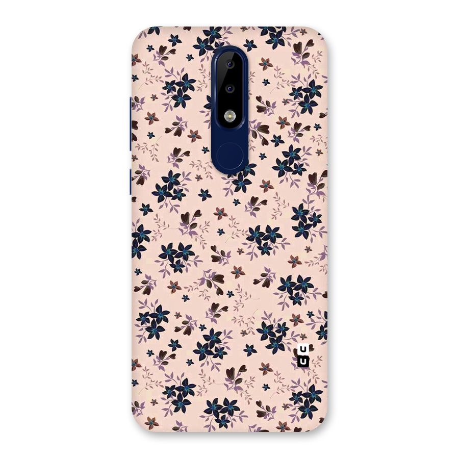 Blue Peach Floral Back Case for Nokia 5.1 Plus