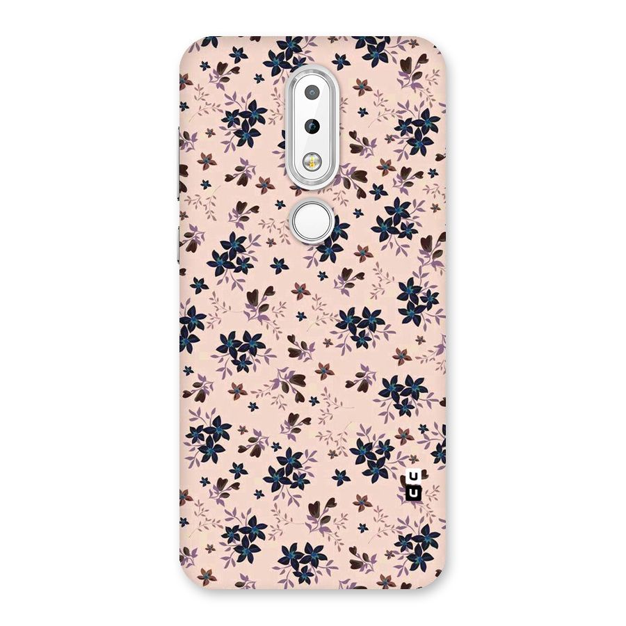 Blue Peach Floral Back Case for Nokia 6.1 Plus