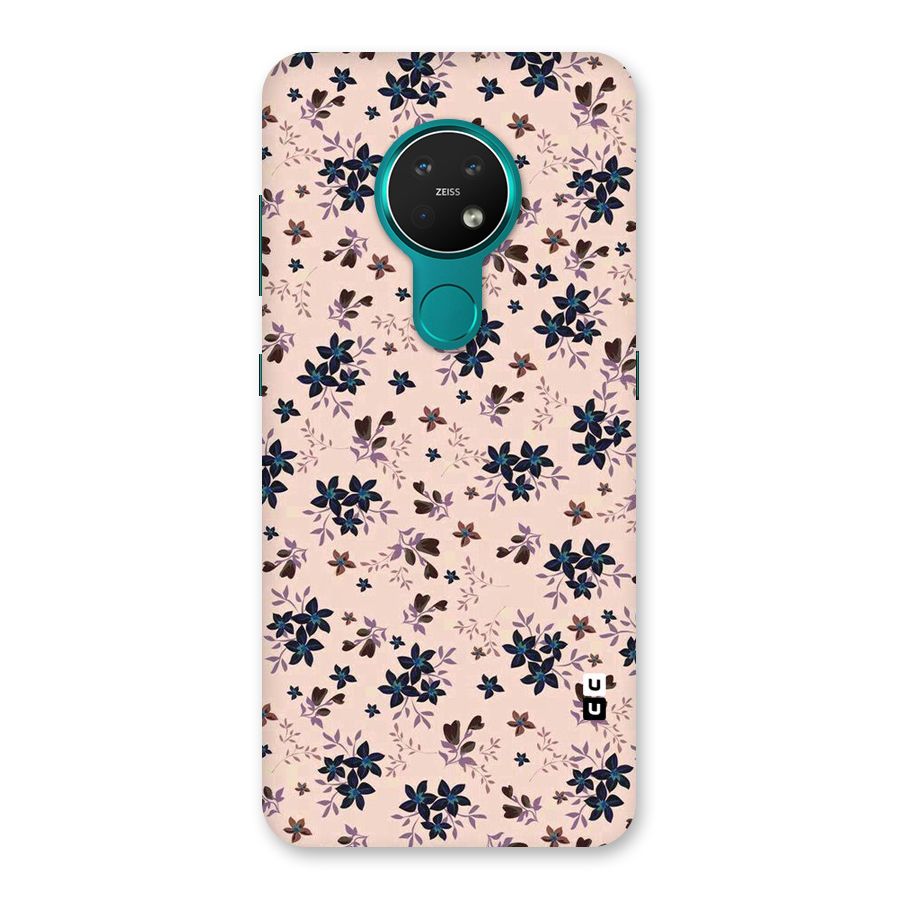 Blue Peach Floral Back Case for Nokia 7.2