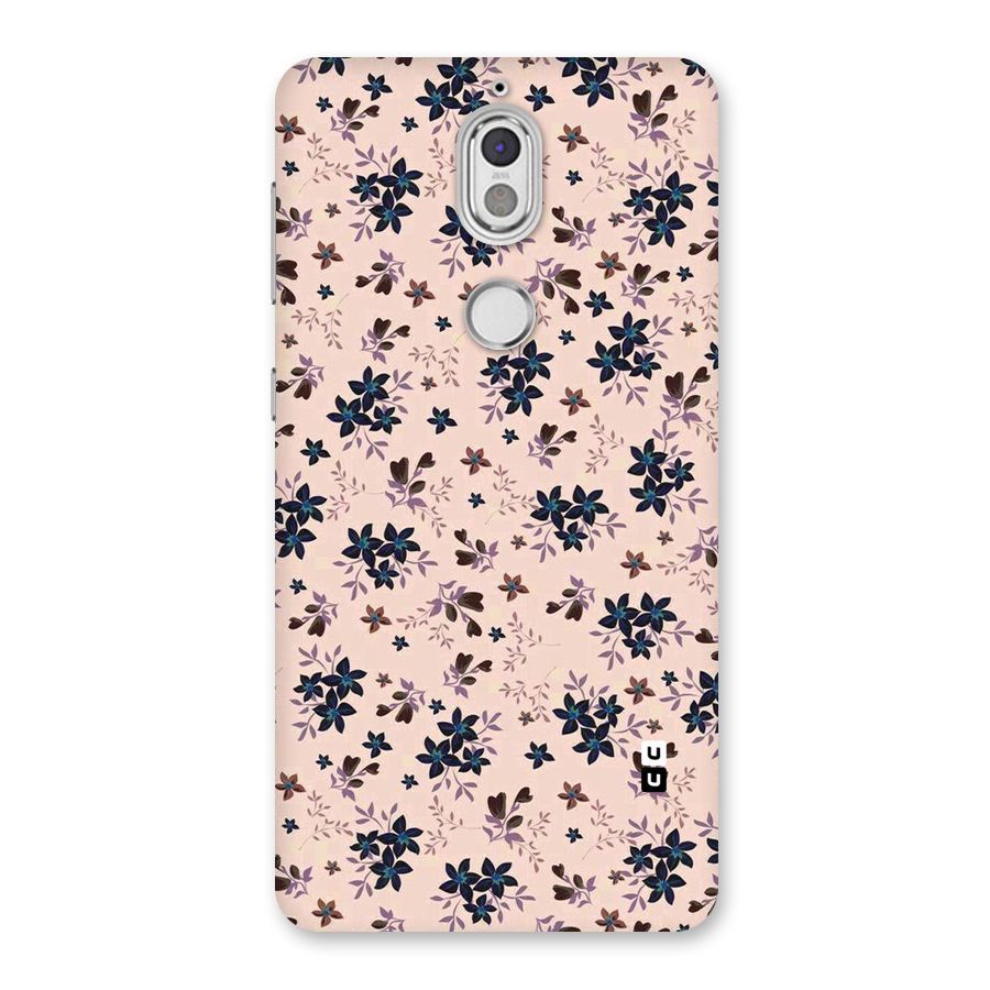 Blue Peach Floral Back Case for Nokia 7