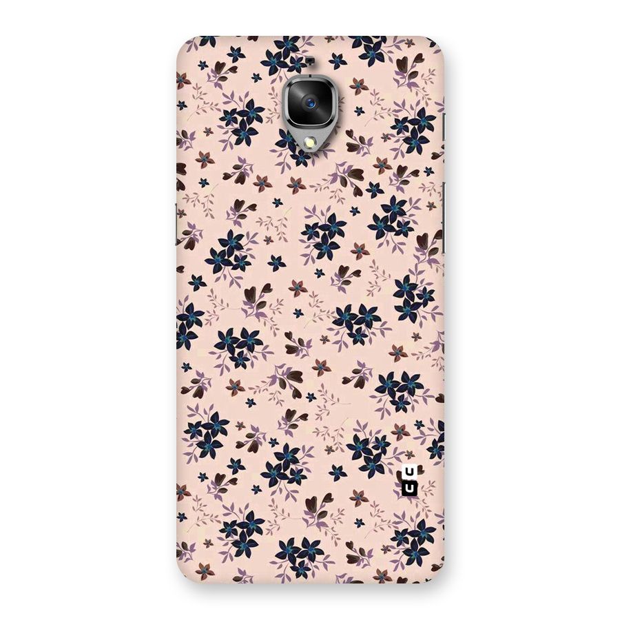Blue Peach Floral Back Case for OnePlus 3