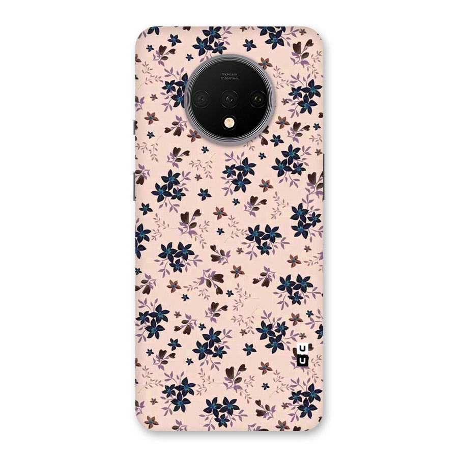 Blue Peach Floral Back Case for OnePlus 7T