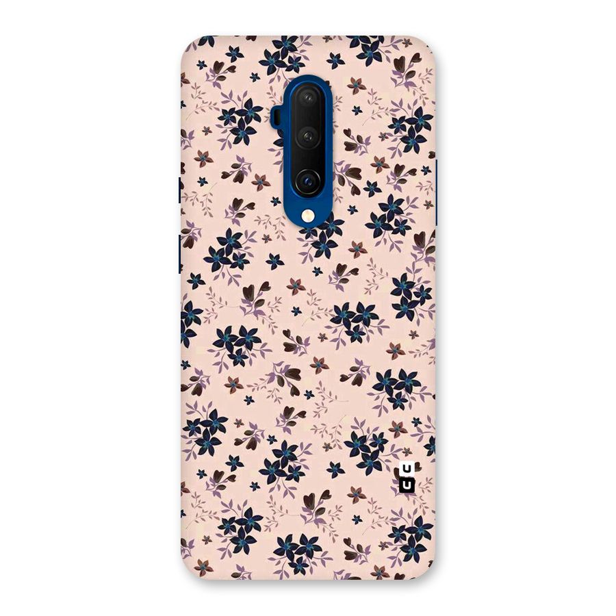 Blue Peach Floral Back Case for OnePlus 7T Pro