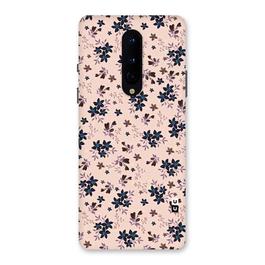 Blue Peach Floral Back Case for OnePlus 8