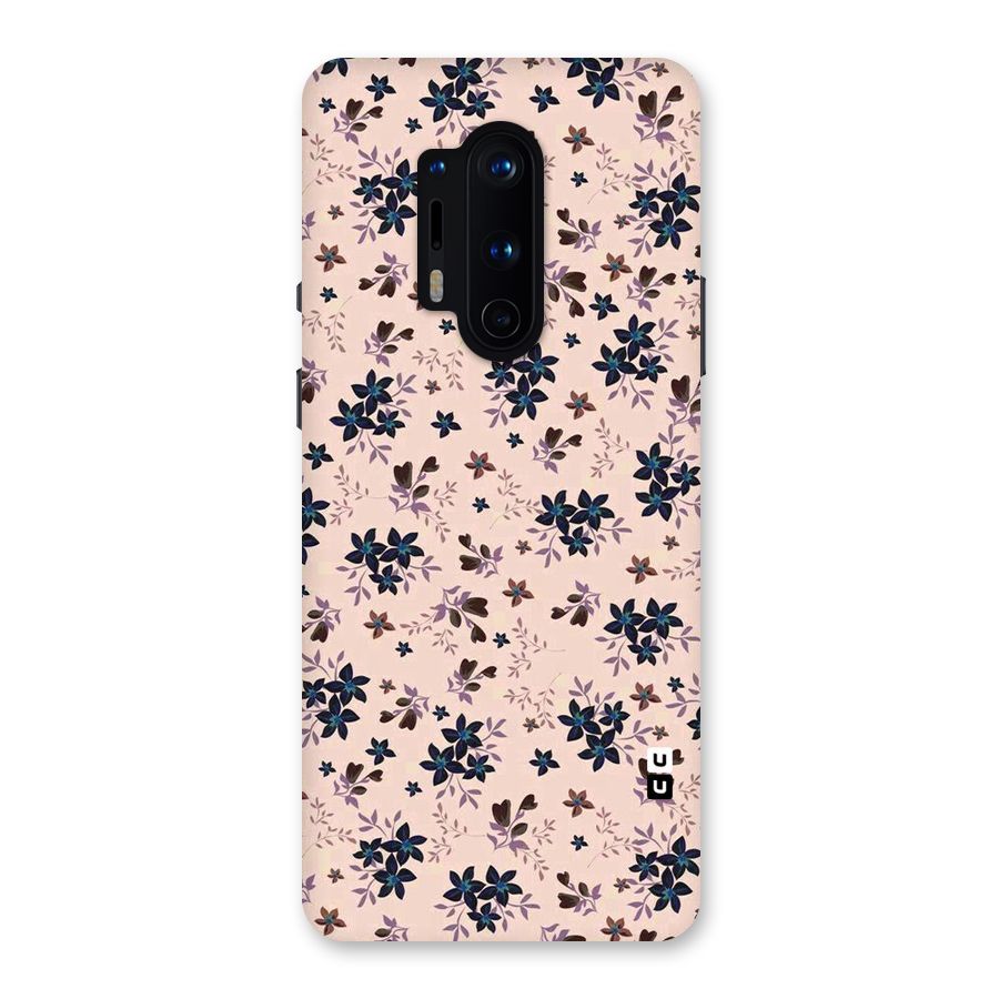 Blue Peach Floral Back Case for OnePlus 8 Pro