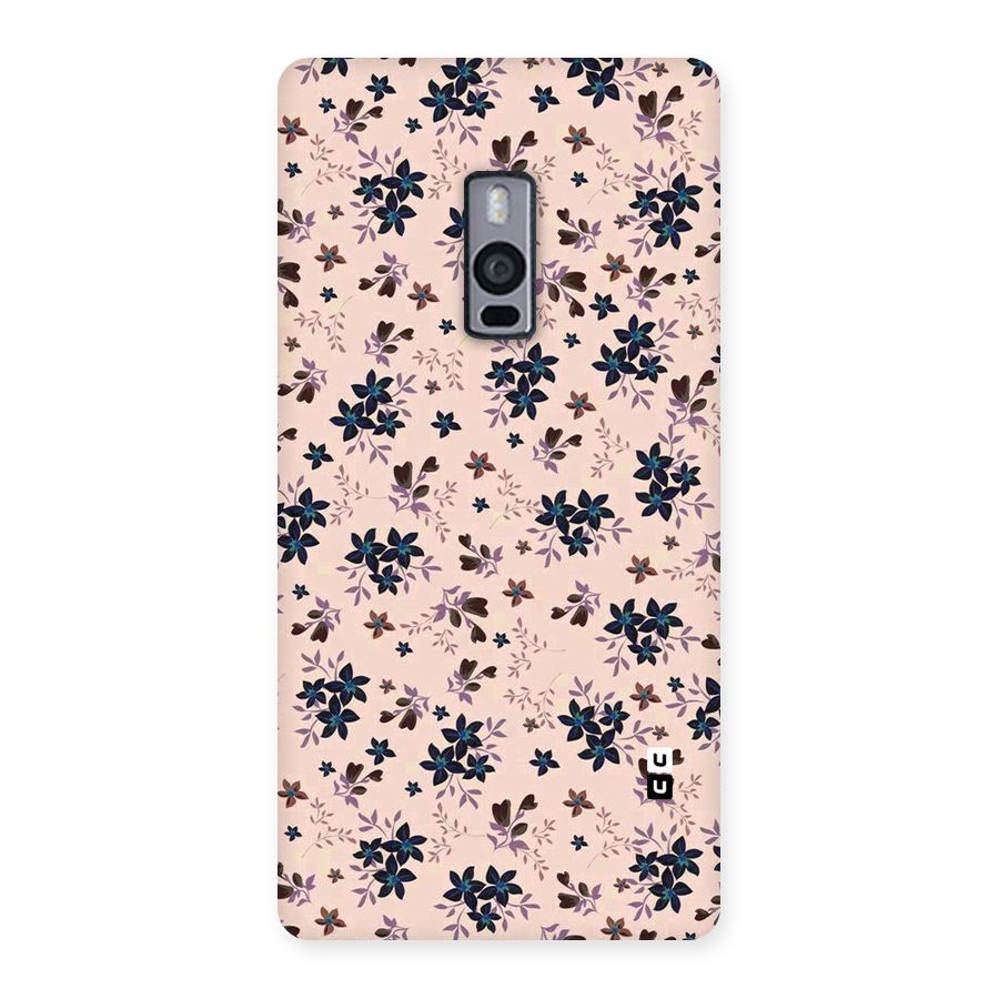 Blue Peach Floral Back Case for OnePlus Two