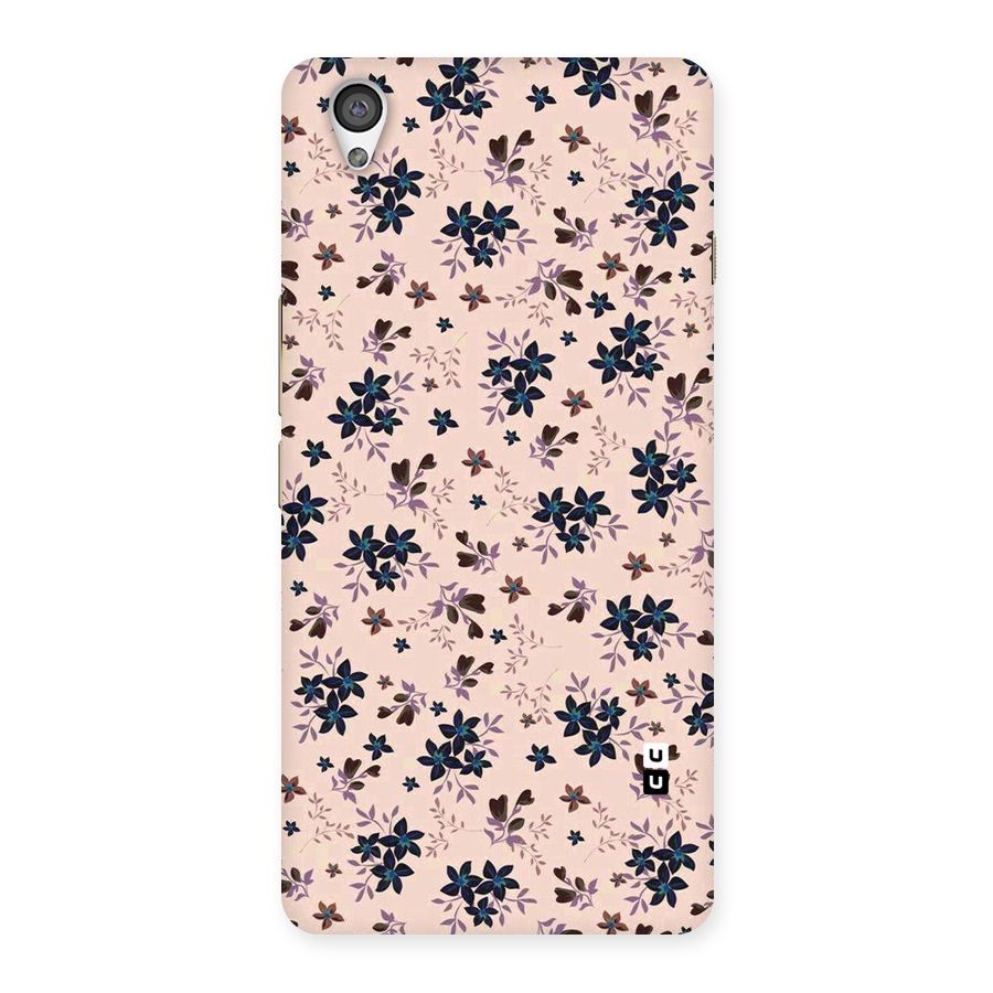 Blue Peach Floral Back Case for OnePlus X